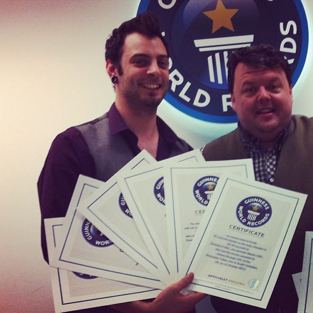 Johnny Strange and Craig glenday Guinness records