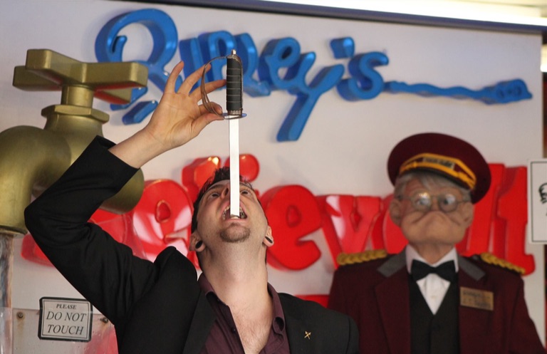 Johnny Strange sword swallower ripleys